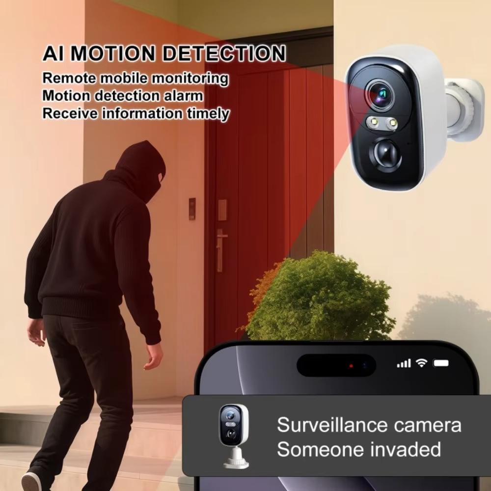 Wireless Ultra HD Home Camera with Low Power Battery and Smart Monitoring