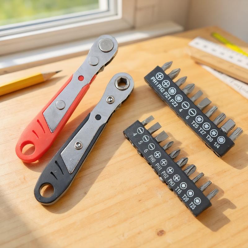 Single Mini Socket Ratchet, Multifunctional Screwdriver, Fast Ratchet Wrench DIY Repair Tools