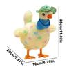Stuffed Chicken with Egg Plush Hen Puzzle Fun Musical Chicken Figurine Pet Toys Interactive Cat Toys Lays Eggs for Holiday