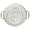 Cocotte - STAUB - White Truffle - Round Cast Iron 24 Cm - 3.8 L - All Heat Sources (induction)