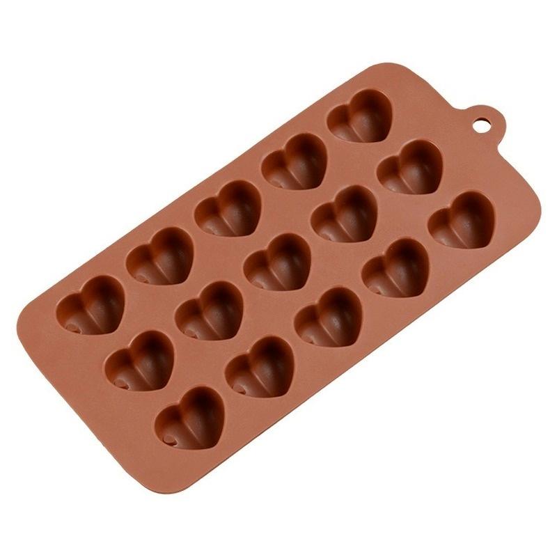 15 Cavity Mini Heart Chocolate Mold Silicone Candy Molds Gummy Jelly Mould Baking Cake Decoration Accessories