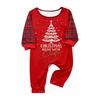 Family Matching Christmas Pajama Sets with Neck Long Sleeve Tops and Pants for Parents and Kids