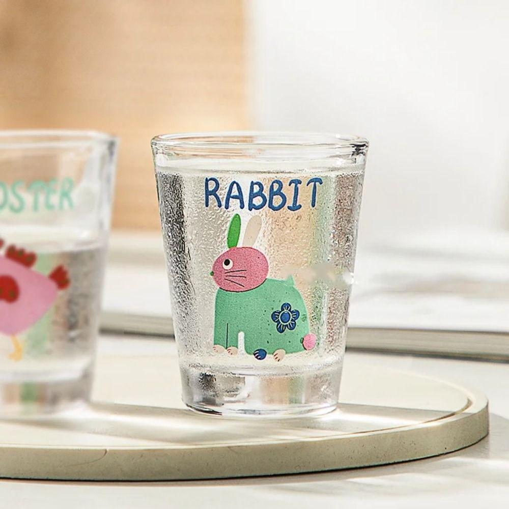 12Pcs 50ml Mini Wine Glasses Chinese Zodiac Cartoon Glass Cup Ideal Gift Sake Cup Set  Personalized