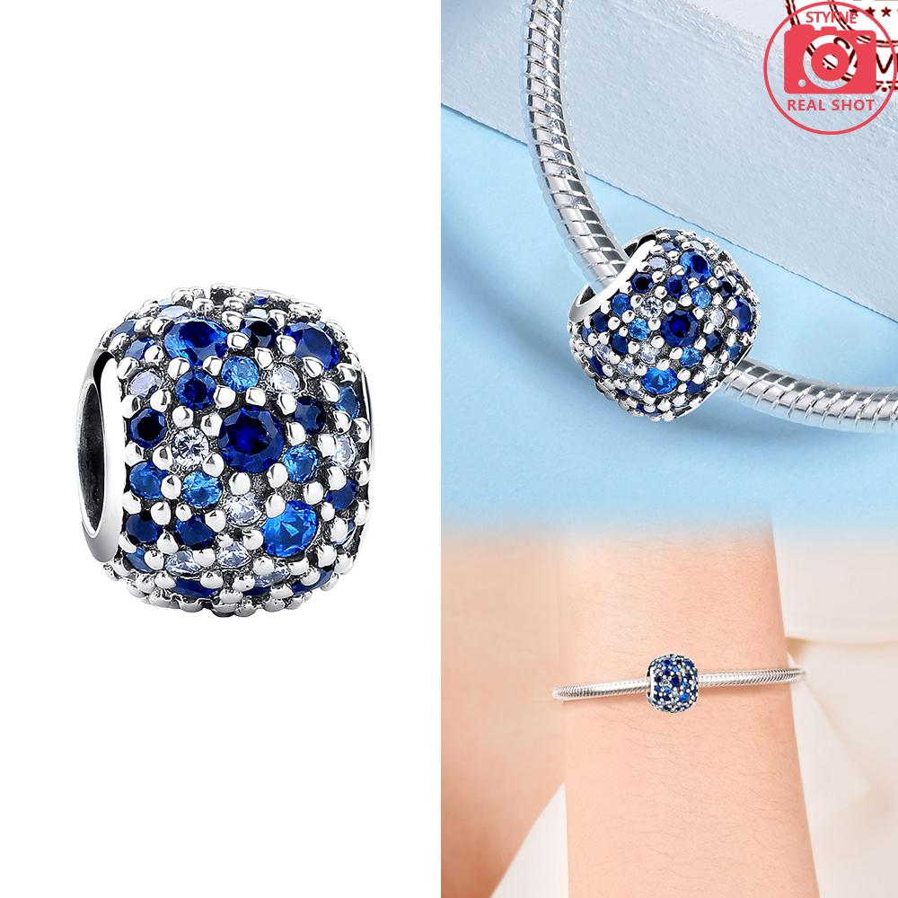 Charms Copper Blue Original Stars Heart Zircon Chameleon Panda Glass Beads Fit Bracelet Jewelry Women Diy Accessories