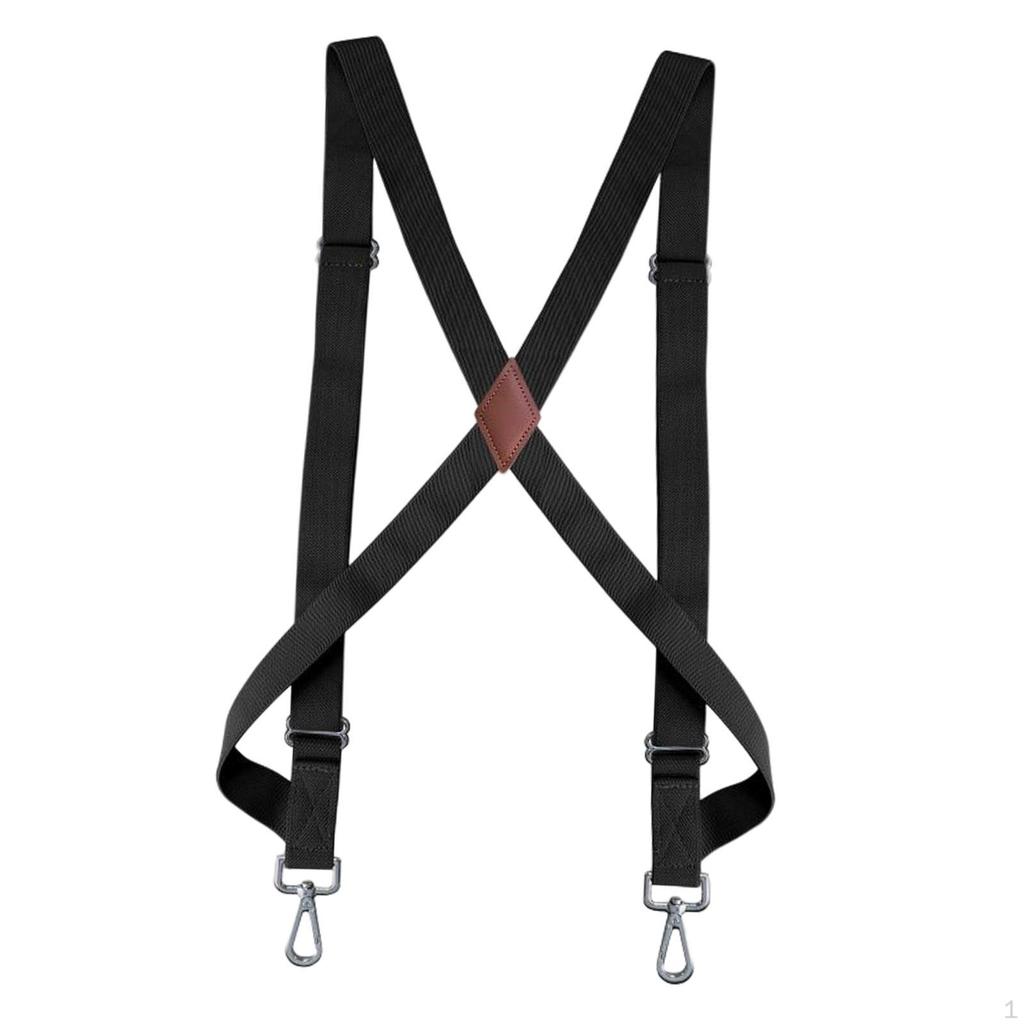 Men Women Suspender Heavy Duty Swivel Hooks Elastic X Type Unisex for Belt Loops Side Clip