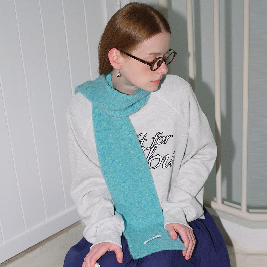 Soft Circle Solid Color Knitted Small Scarf for Women Soft Atmospheric Woolen Scarf