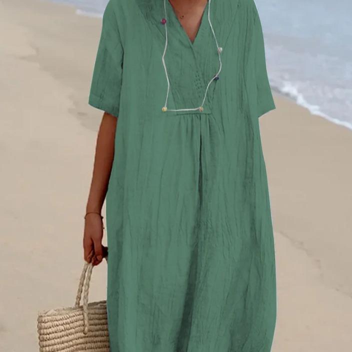 Spot 2026 spring and summer new women's clothing versatile hot sale explosion casual thin skirt solid color cotton and linen