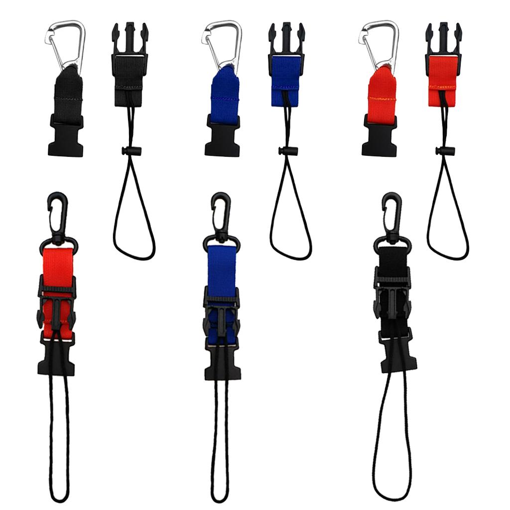 Heavy Duty Scuba Diving Camera Lanyard with Webbing Strap and Quick Release Buckle Underwater Torch Clip Accessories