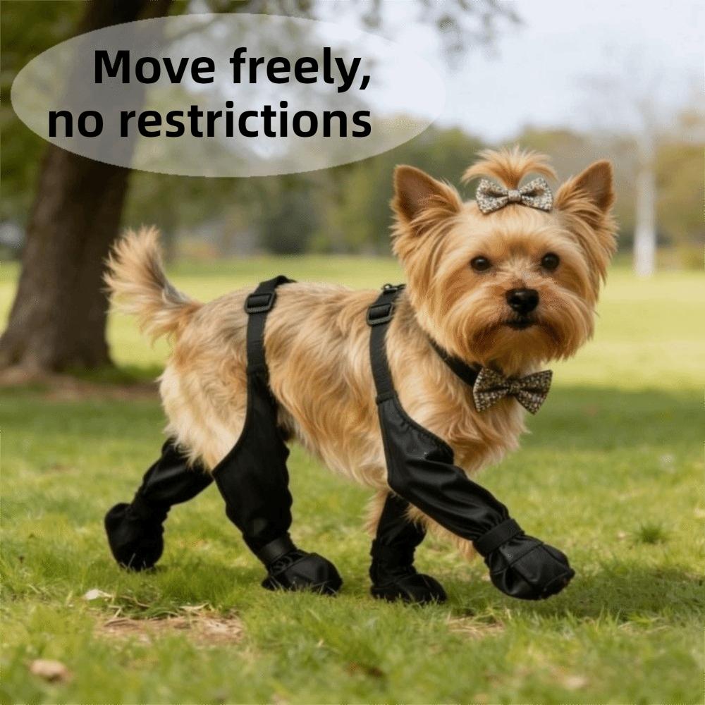 Verstellbare Hundegeschirr-Stiefel Wasserdichte Hunderegenstiefel Verschleißfeste Outdoor-Hundeschuhe Wandern