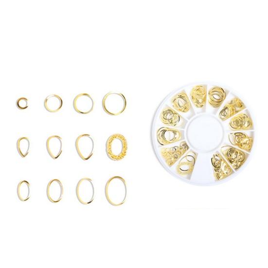 1 Box Nagel Form Zubehör Mond 3D Metall Nieten Kunst Stern DIY Maniküre Reusable