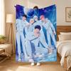 PLAVE K-pop Group Throw 240g flannel blanket, suitable for sofas, beds, offices,  exquisite gift blankets