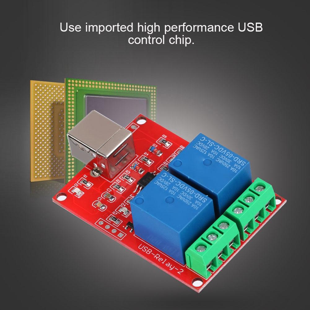 2 Channel 5V Computer USB Smart Switch Controller PC Relay Drive Module Expansion Board