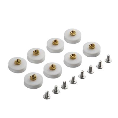 White Diameter 22.5mm Shower Door Rollers Pulley Bathroom Accessories With Stainless Steel Screw Shower Pulley