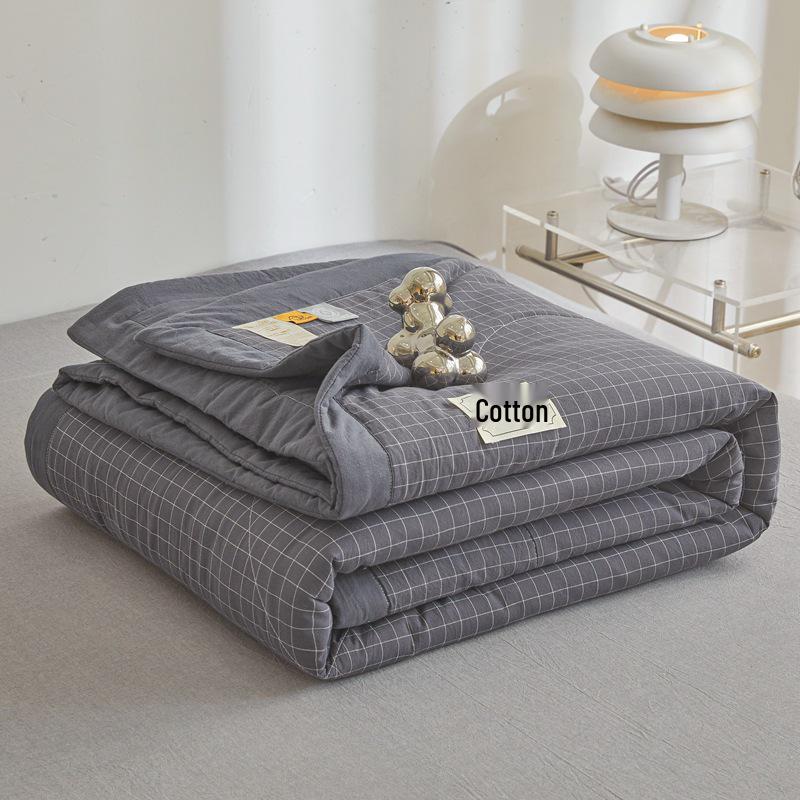 100% Cotton Summer Air Conditioning Quilt - Lightweight Quilt for Students and Children