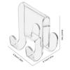 1pcs Acrylic Shower Door Hook Acrylic Shower Towel Hooks Transparent Storage Tool For Washcloth Robe Clothes And Towel
