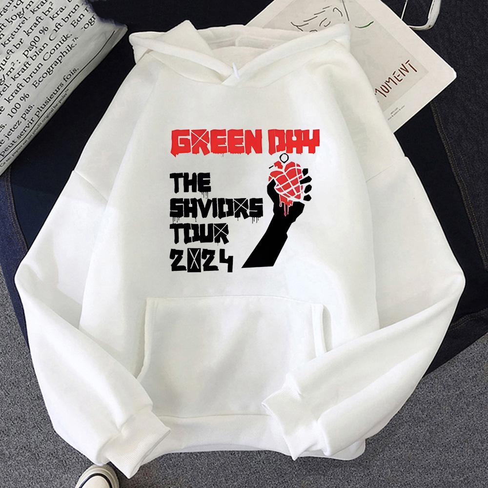 Hip Hop Green Day Saviors Band Hoodies for Autumn/Winter Grunge Sweatshirt With Hooded Casual Retro Clothing Moletom Soft Hoody