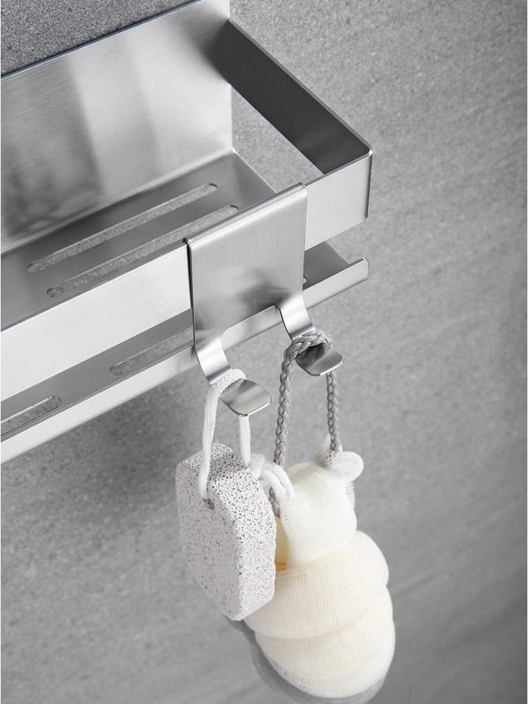 Moisture-Resistant, Anti-Corrosion 304 Stainless Steel Nail-Free Bathroom Shelf