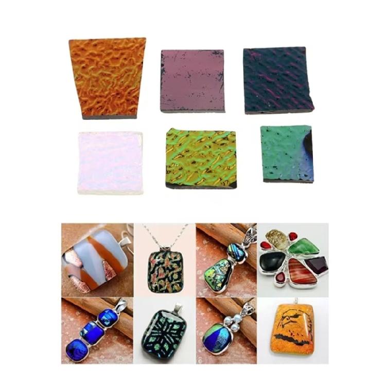Premium Dichroic Glass Scraps 28g Accessories Excellent For Custom Jewelry Making And Artistic Inlay Applications