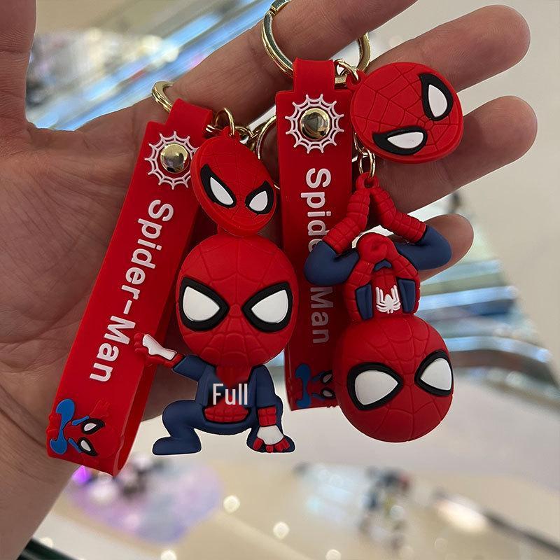 Lindo Llavero de Pareja de Spiderman de Dibujos Animados - Colgante para Coche y Decoración para Mochila