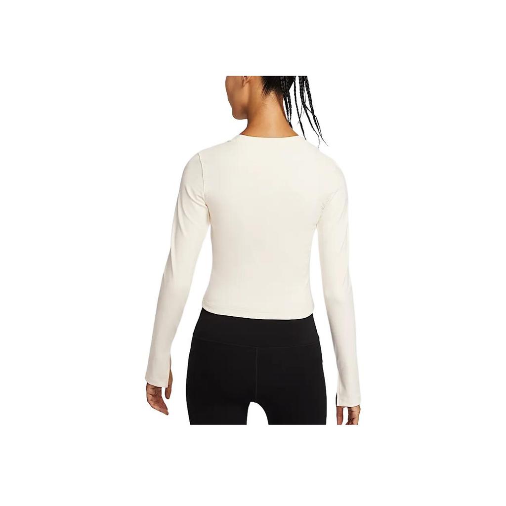 Nike Dri-Fit One Fitted Quick-Dry Short Sleeve T-Shirt Women Tops Light-Ivory HV8726110