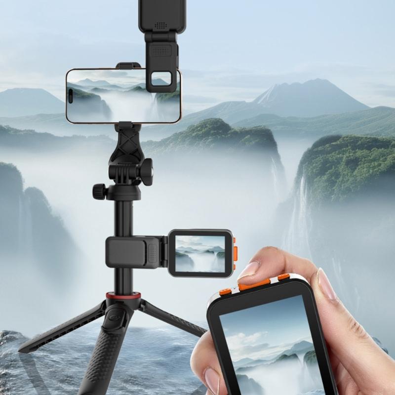 Innovative Mobile Rear Selfie Studio Voice Syncing Foldable Design Build-in 850mAh Battery USB C Connection for Live