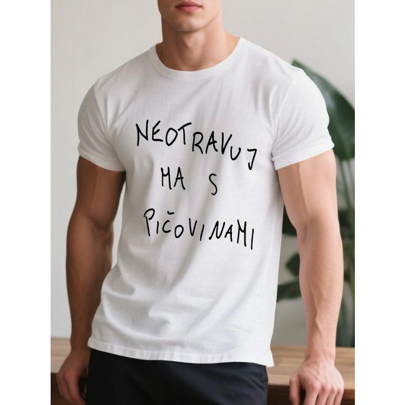 European sizes Czech Saying about Humor Men'S Short Sleeve T-Shirt Summer Top