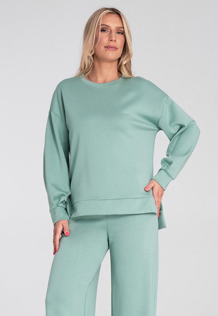 Elegant Women's Tracksuit - Set Hoodie and Trousers - Mint M1250 R. S