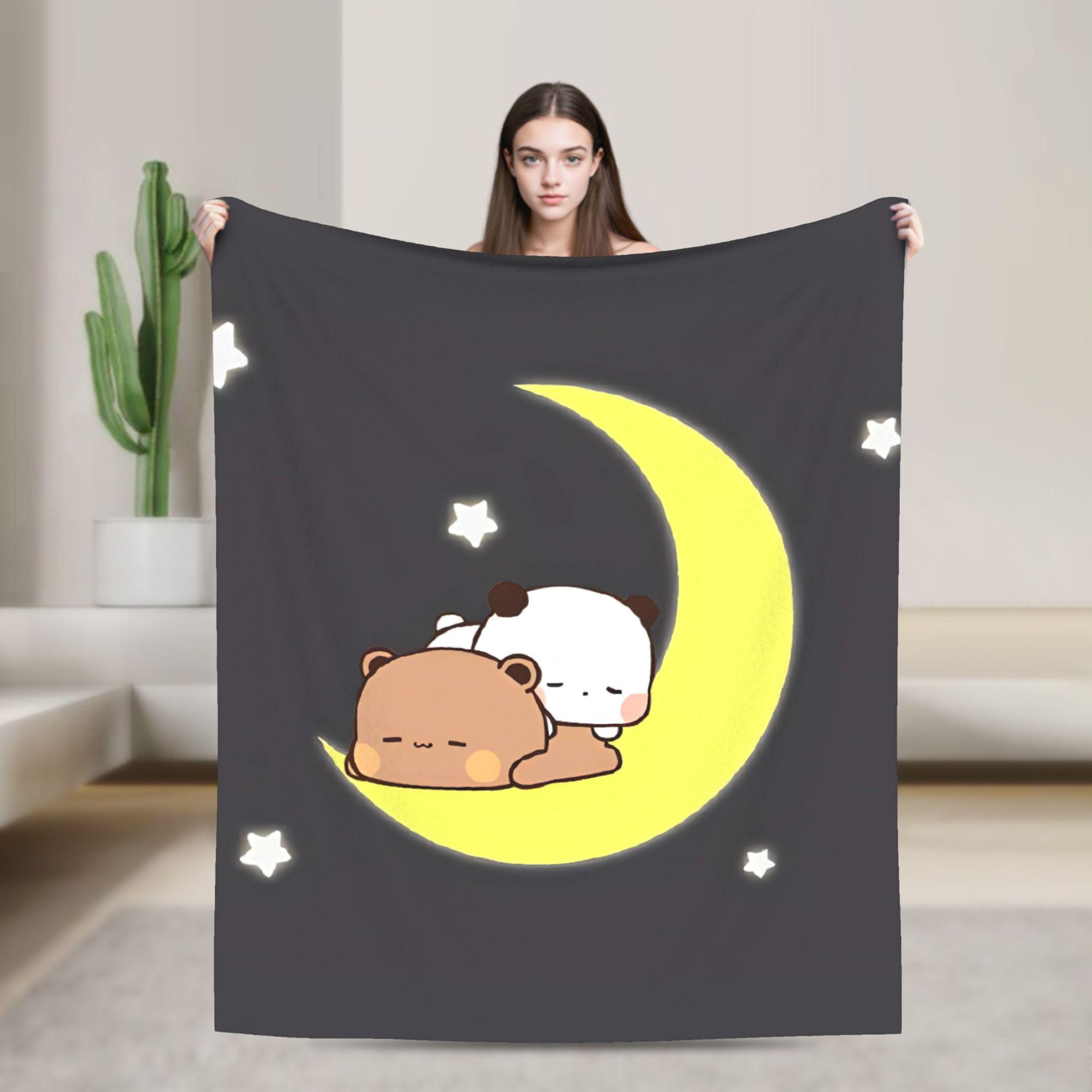 

Bubu Dudu Sleep Blanket Warm Soft Print Plush Throw Blanket For Girls Boys Bedroom Flannel Bedspread Bed Cover 130x150cm