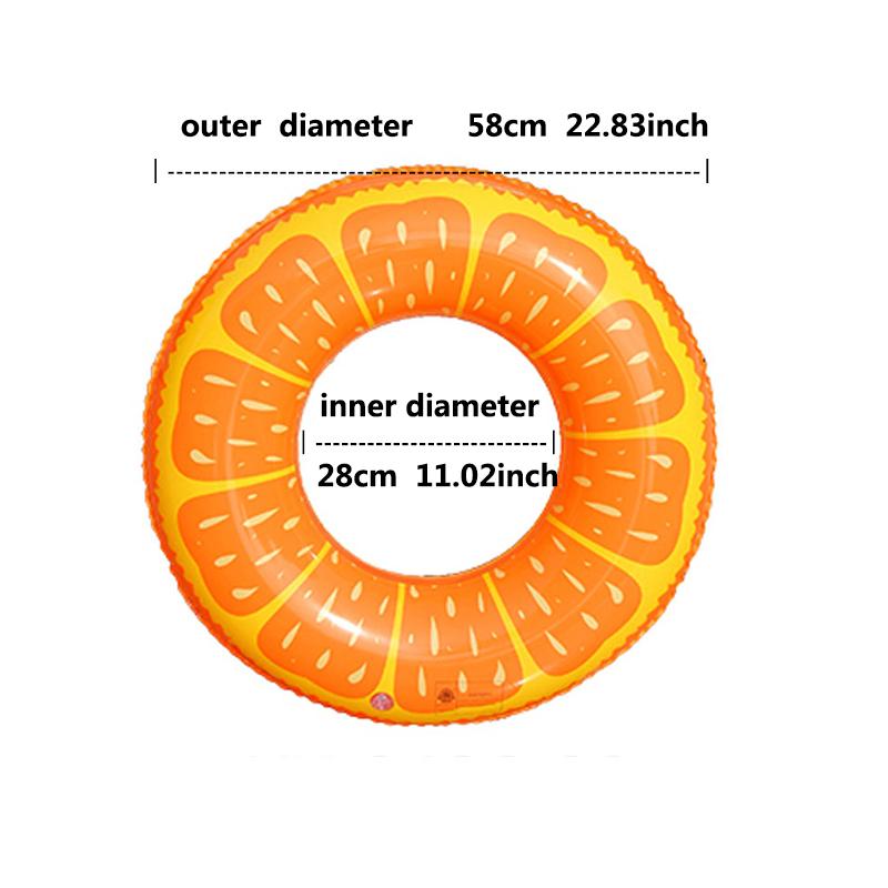 1 st frukt kiwi frukt tryckt uppblåsbar badring barn vuxen strand vattenlek leksak utrustning