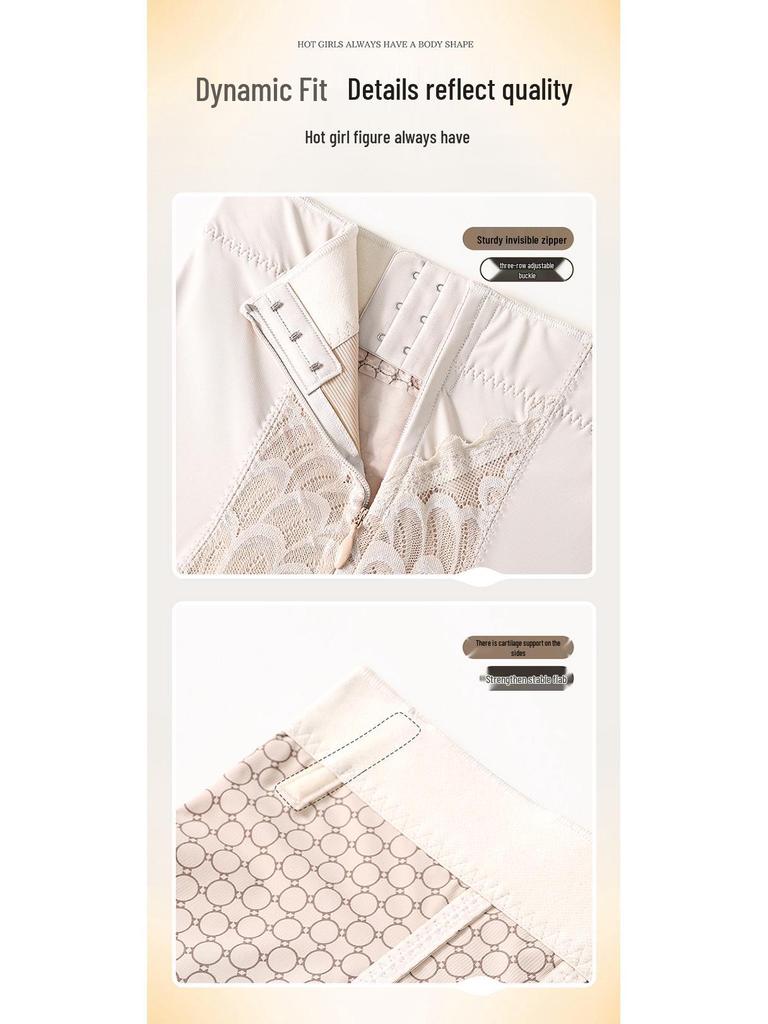 High-Waisted Zipper Body Shaper Pants - Tummy Control & Butt Lifting Compression Design