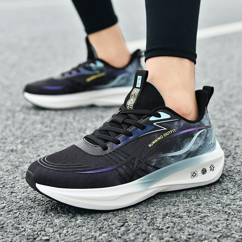 New carbon plate shock absorption lightweight sports shoes men's professional marathon running shoes adolescent students physical test racing