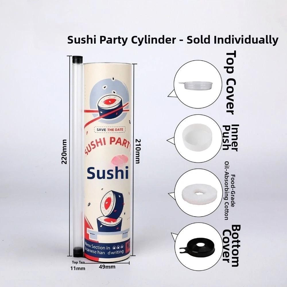 Cutie push sigilată pentru sushi, recipient din hârtie de grad alimentar pentru depozitarea sushi-ului, restaurant japonez de sushi