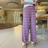 Women's Loungewear: Cotton Silk Loose Wide-Leg Pajamas - Summer Casual Trousers, Wearable Outdoors