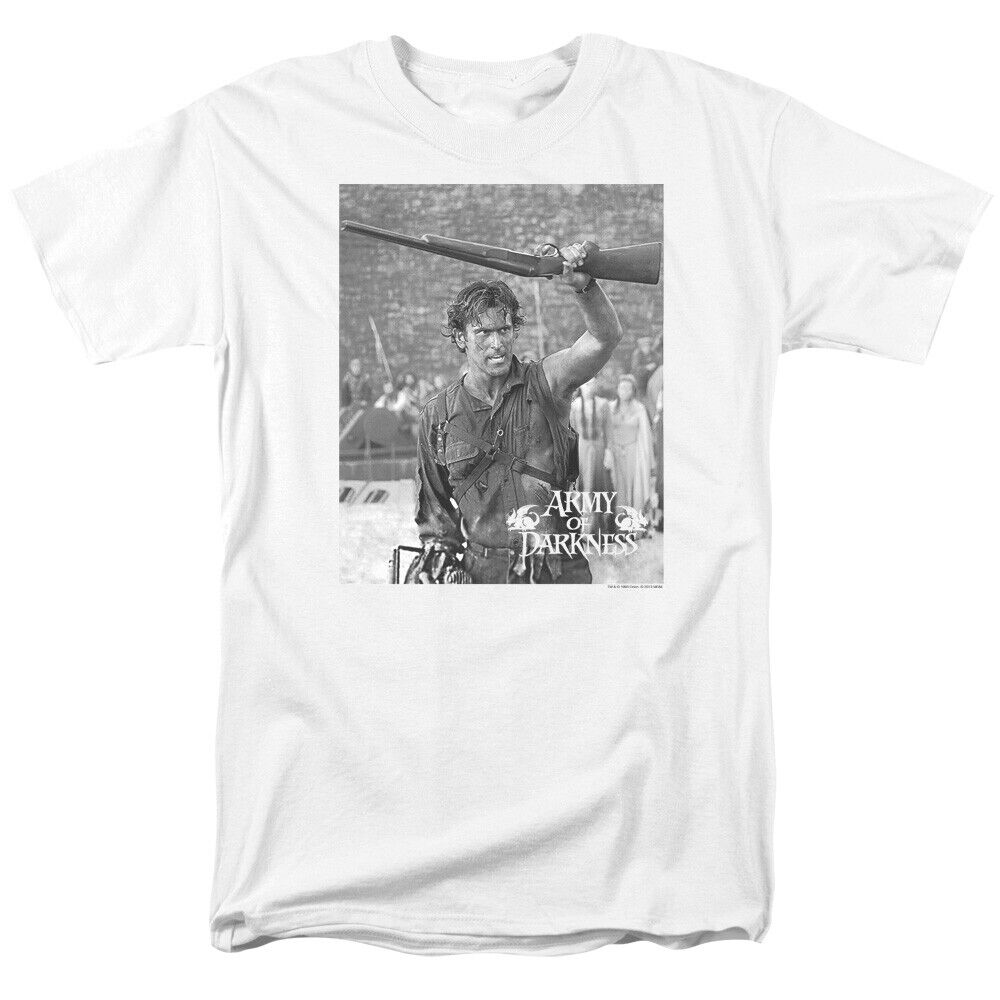 26 Army of Darkness Boom T Shirt Mens Licensed Retro Movie Tee White Unisex T-Shirt M