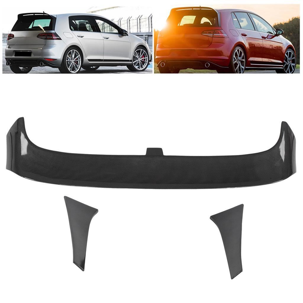 For Clubsport   Rear Roof Spoiler Wing Kit UV-Resistant for MK7CelsiusMK7.5 Standard 2013-2020(Gloss Black )