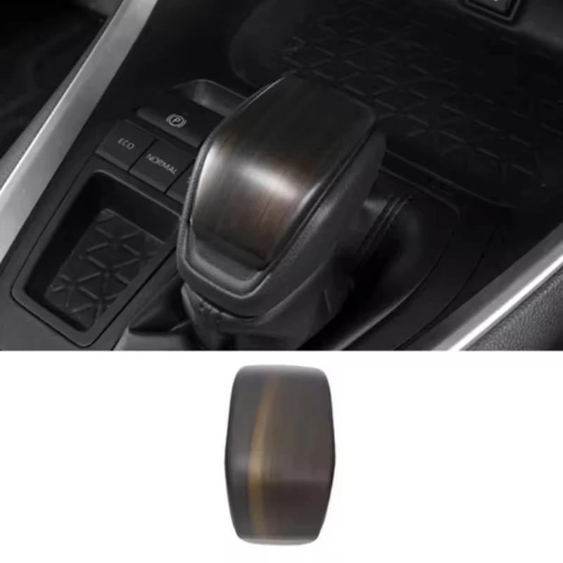 For Toyota Grand Highlander 2024 2025 ABS Carbonfiber Black Chrome Gear Lever Head Shift Knob Handle Cover Interior Accessories