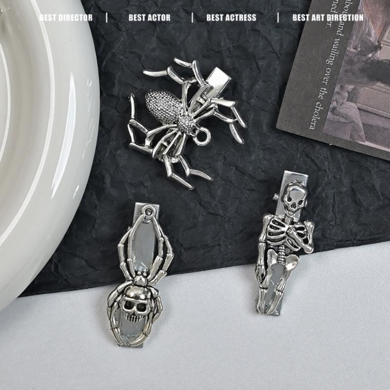 Halloween Barrettes Cute Skeleton Hair Clip Cosplay Party Headwear Cute Hair Clip Dress Up Party for Masquerades