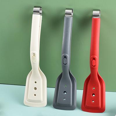 2-in-1 Bratwender Zange Silikon Multifunktional Steakzange Gebratener Fisch Edelstahl Omelett Pfannkuchen Lebensmittelzange Wender