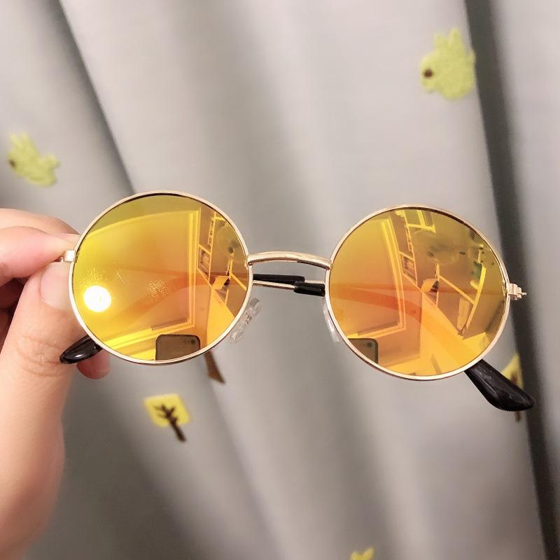 Children Sunglasses Cute Round Frame Children's Sunglasses Anti-uv Eyeglasses for Girl Boy
