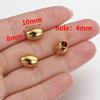 20pcs Stainless Steel Gold Color Oval Cylinder Spacer Loose Bead for DIY Bracelets Necklace Jewelry Making Beads Charm