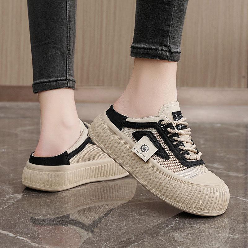 Summer New One Foot Sandals for Women's Outerwear, Trendy Thick Bottom, Cool Trailer, Half Top Shoes