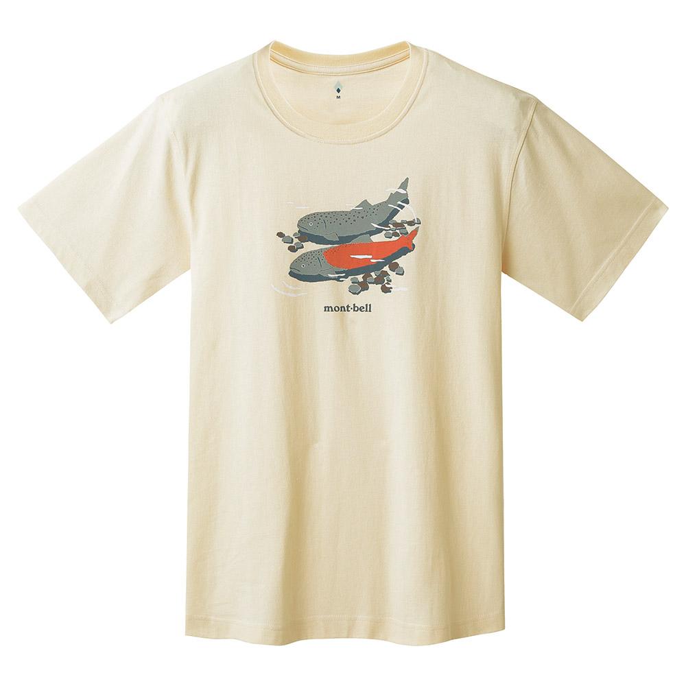 

MONTBELL Japanese Letter Animal Print Round Neck Short Sleeve Breathable T-shirt Unisex L