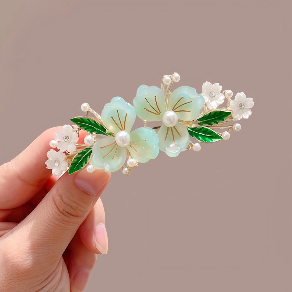 

Элегантная ретро-заколка для волос в виде цветка-бабочки с бантом - стиль ханьфу-чонсам