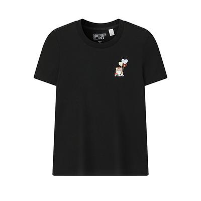Knitted Short Sleeve Spring Logo Round Neck Casual T-Shirt Women Tops F51W619101FBK