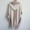 Ethnic Style Hooded Tassel Shawl Cloak – Women's Warm Knitted Cape, 2025 Collection.