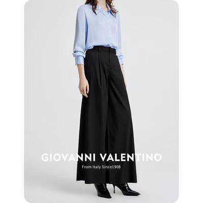 GIOVANNI VALENTINO Women's Flowy Wide-Leg Trousers