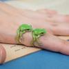 Eye Catching Tree Frogs Ring Allergy Free Alloy Finger Ring Adjustable Size Ring Stylish Jewelry for Men and Women
