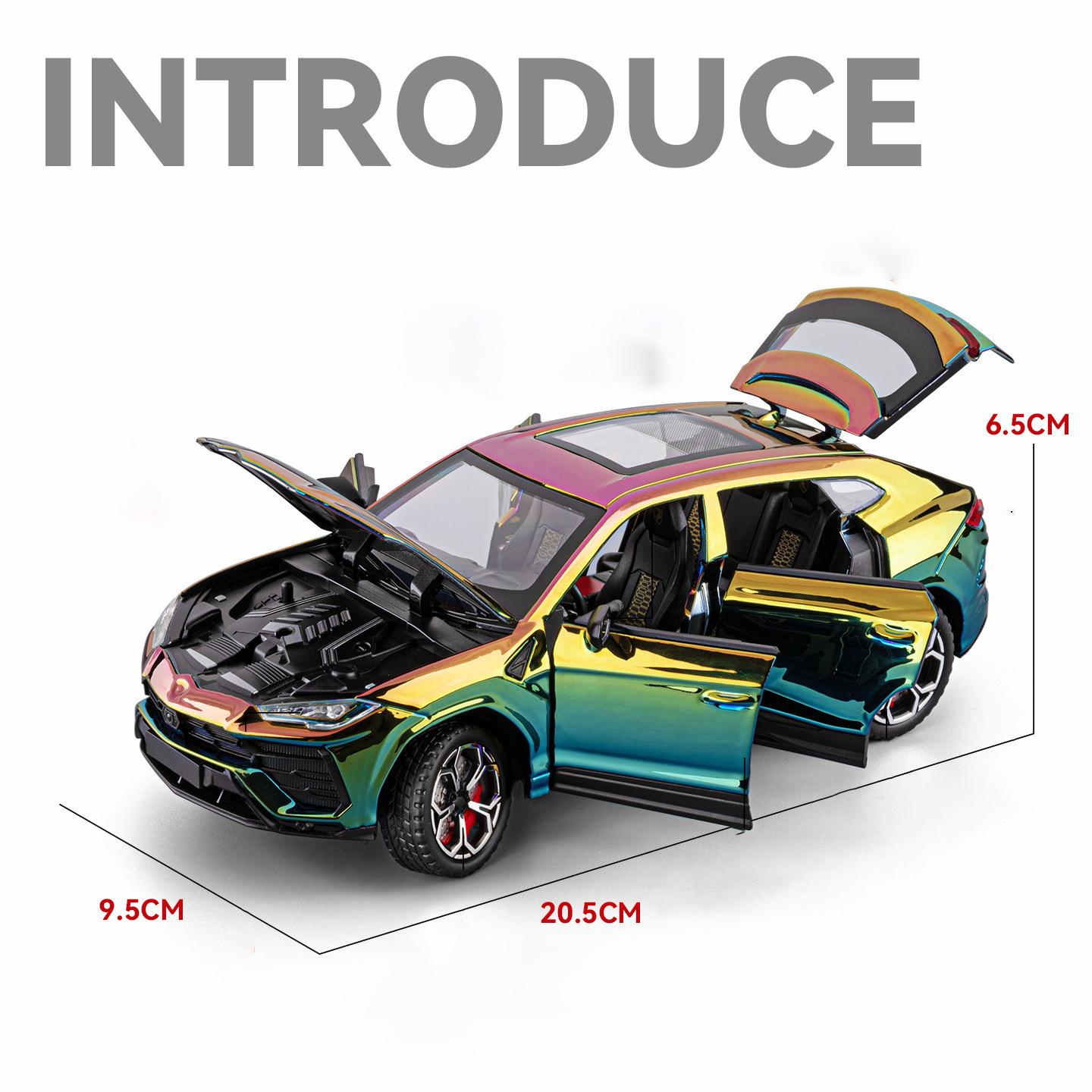 

1/24 Lamborghini URUS Bison SUV Alloy Die Cast Toy Car Model Sound and Light Children s Toy Collectibles Birthday Gift разноцветный
