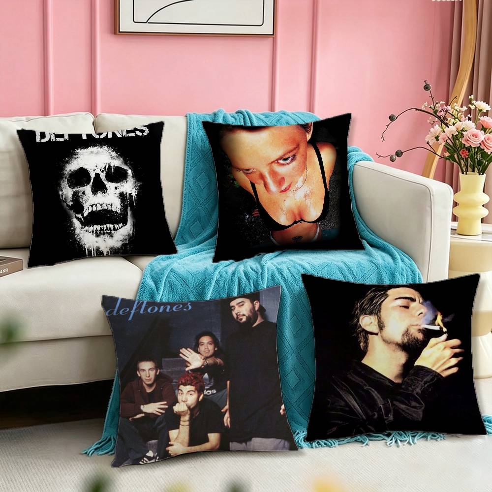 Deftones Music New Pillow Case Square DoubleSided Sofa Cushion Cover Bedroom Bedside Pillow