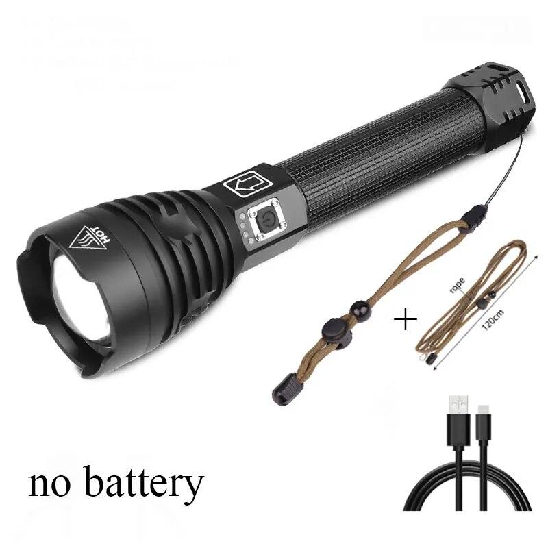 XHP90 Led Flashlight 26650 USB Rechargeable Torch Powerful Tactical Flash Light Zoomable Hunting Lantern Waterproof Hand Lamp